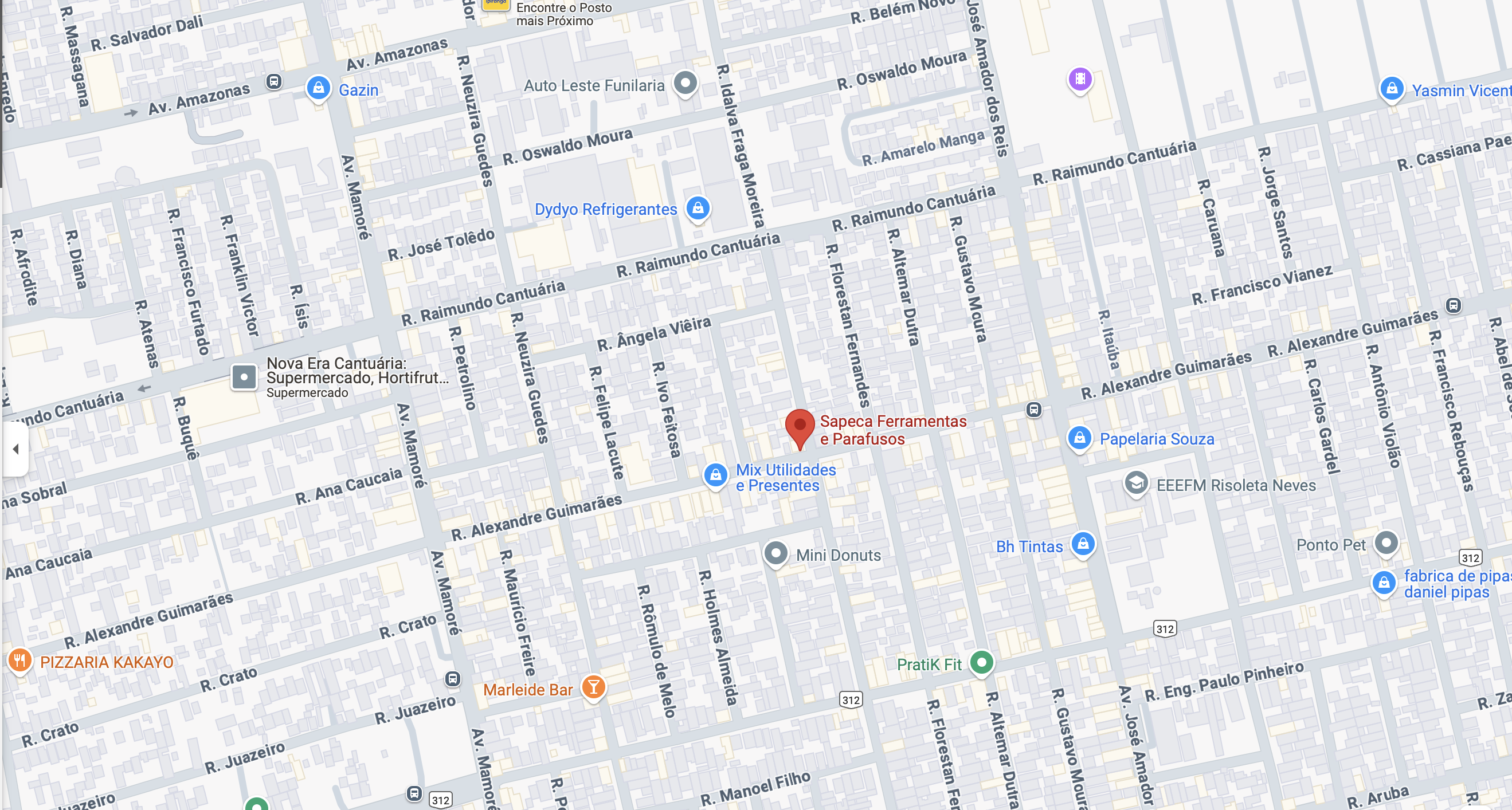mapa com endereço mapa com endereço da sapeca